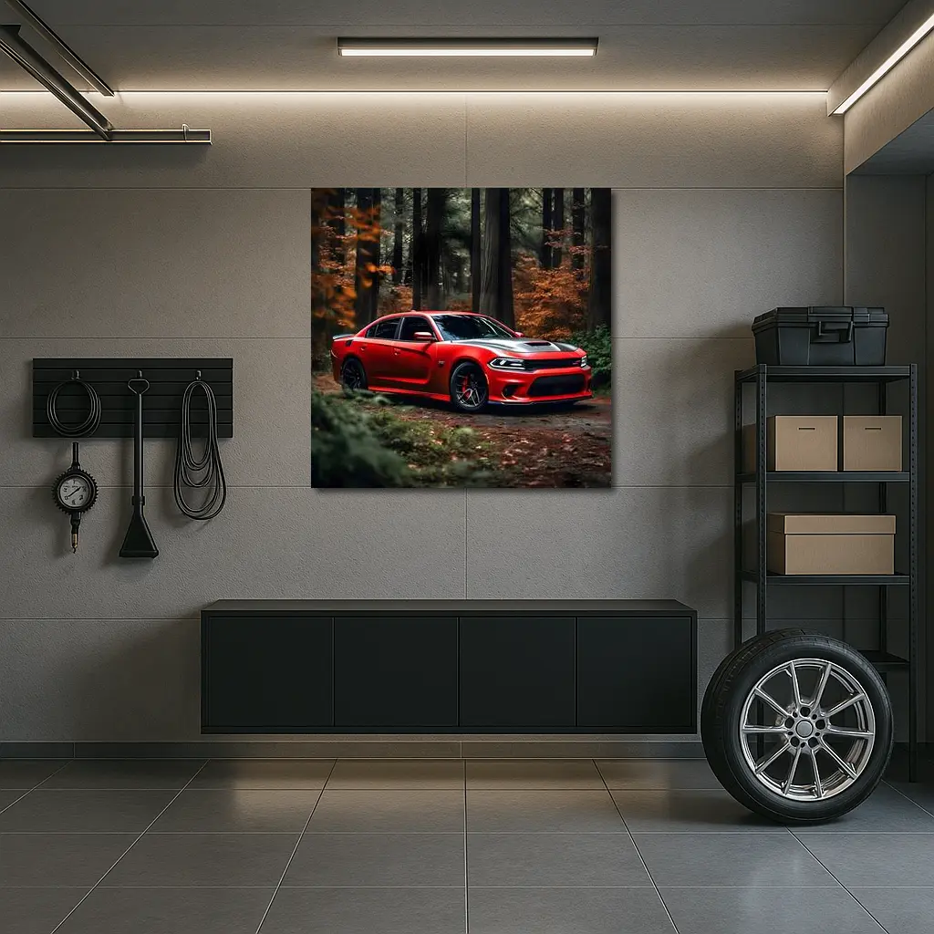 Dodge Charger SRT Hellcat Red Forest – Wall Art