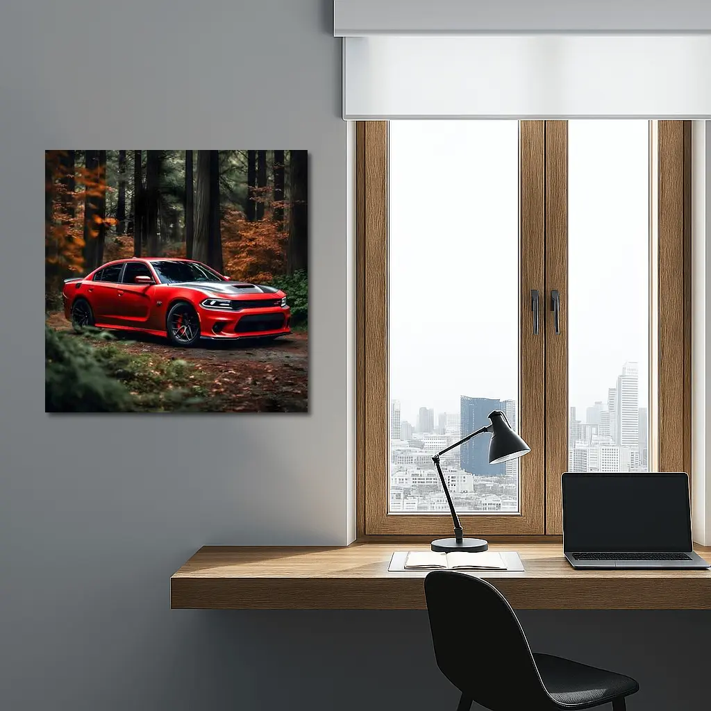 Dodge Charger SRT Hellcat Red Forest – Wall Art