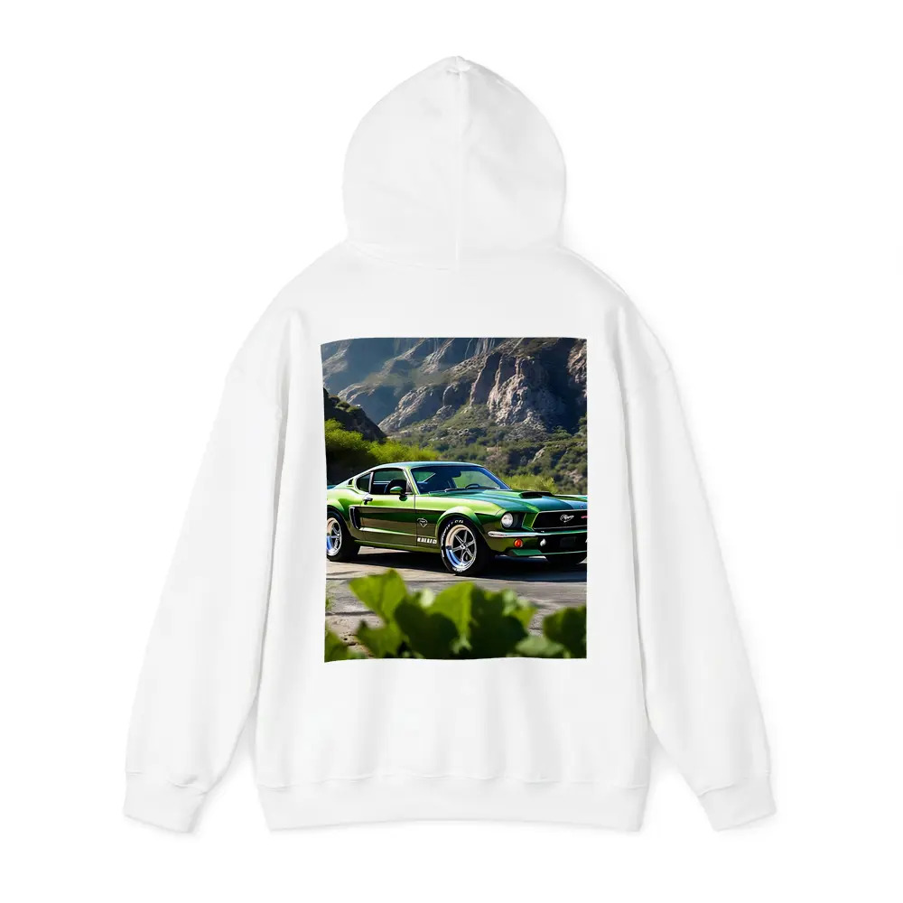 Ford Mustang Mach Green Classic Mountain Road – Hoodies