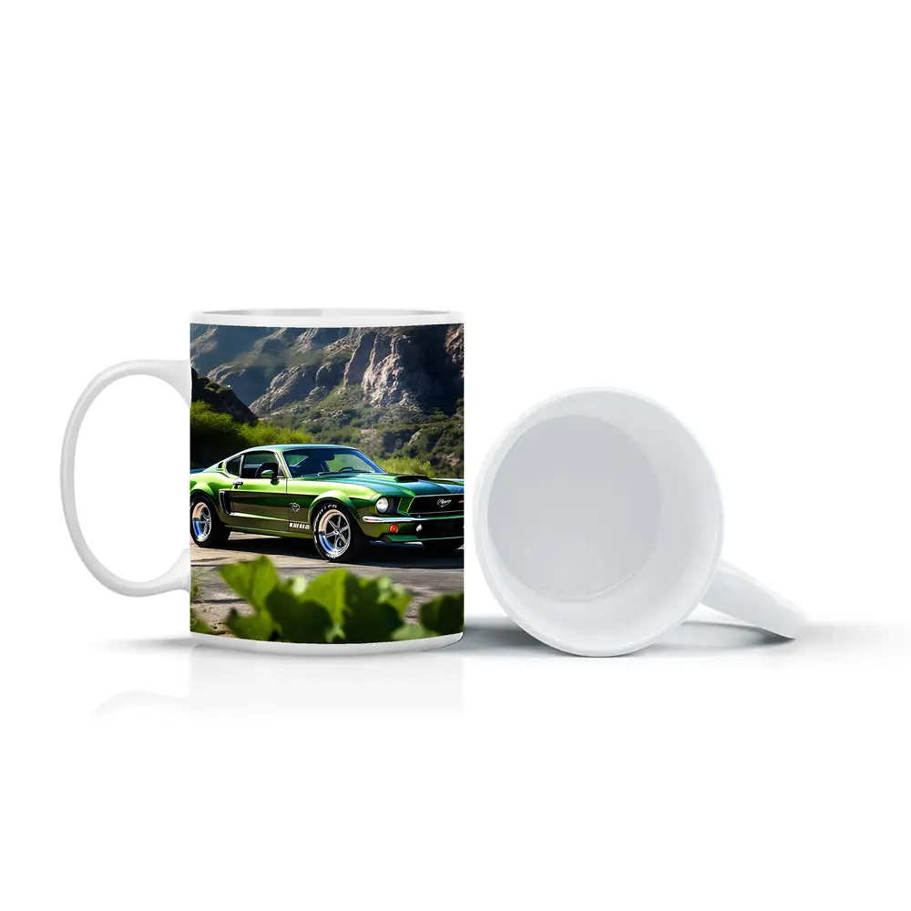 Ford Mustang Mach Green Classic Mountain Road – Mugs