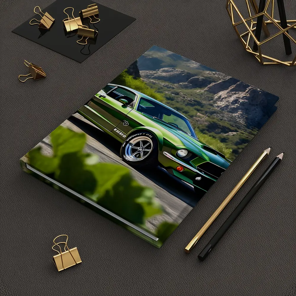 Ford Mustang Mach Green Classic Mountain Road – Notebooks