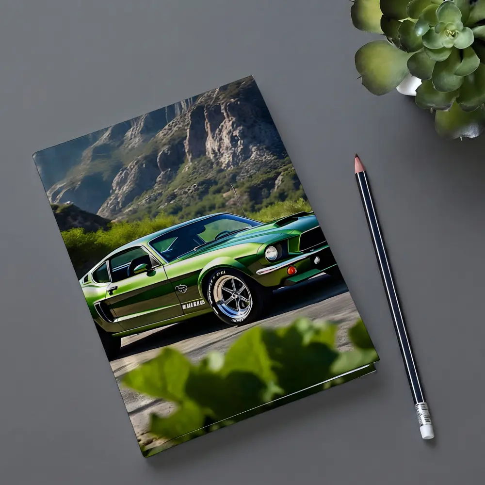 Ford Mustang Mach Green Classic Mountain Road – Notebooks