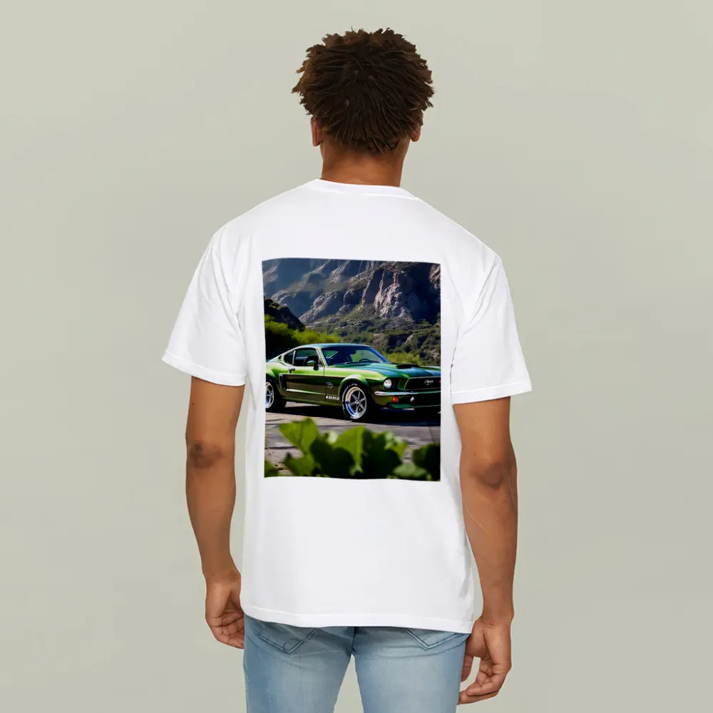 Ford Mustang Mach Green Classic Mountain Road – T-Shirts