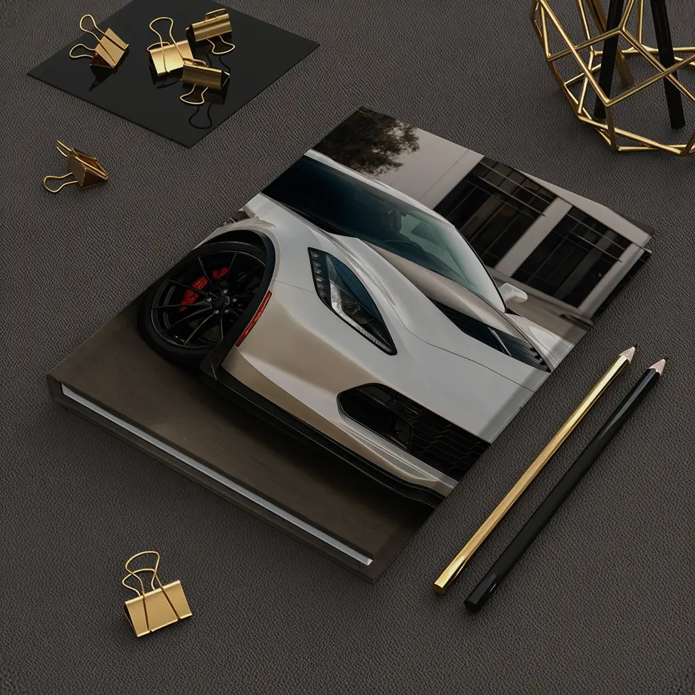 White Chevrolet Corvette Z06 Urban Parking – Notebooks