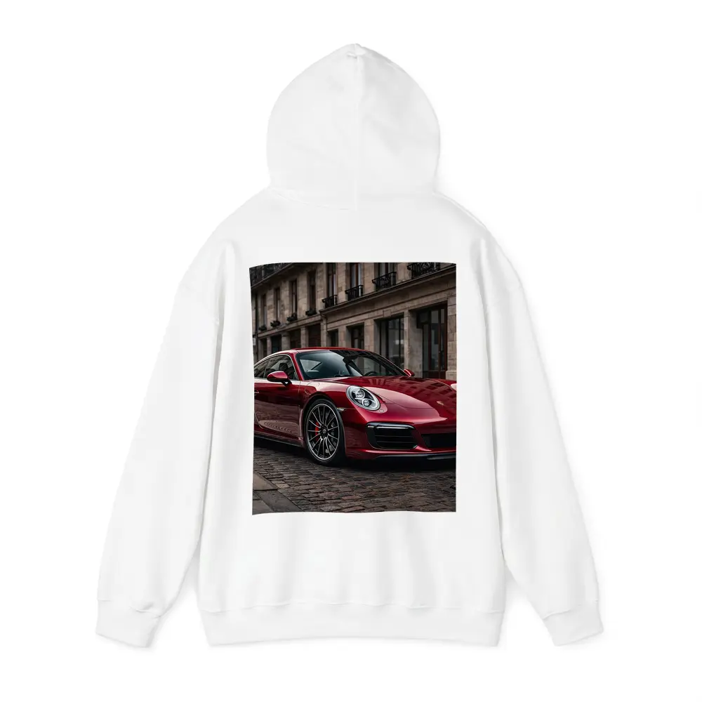 Porsche 911 Turbo Red Cobblestone Street – Hoodies