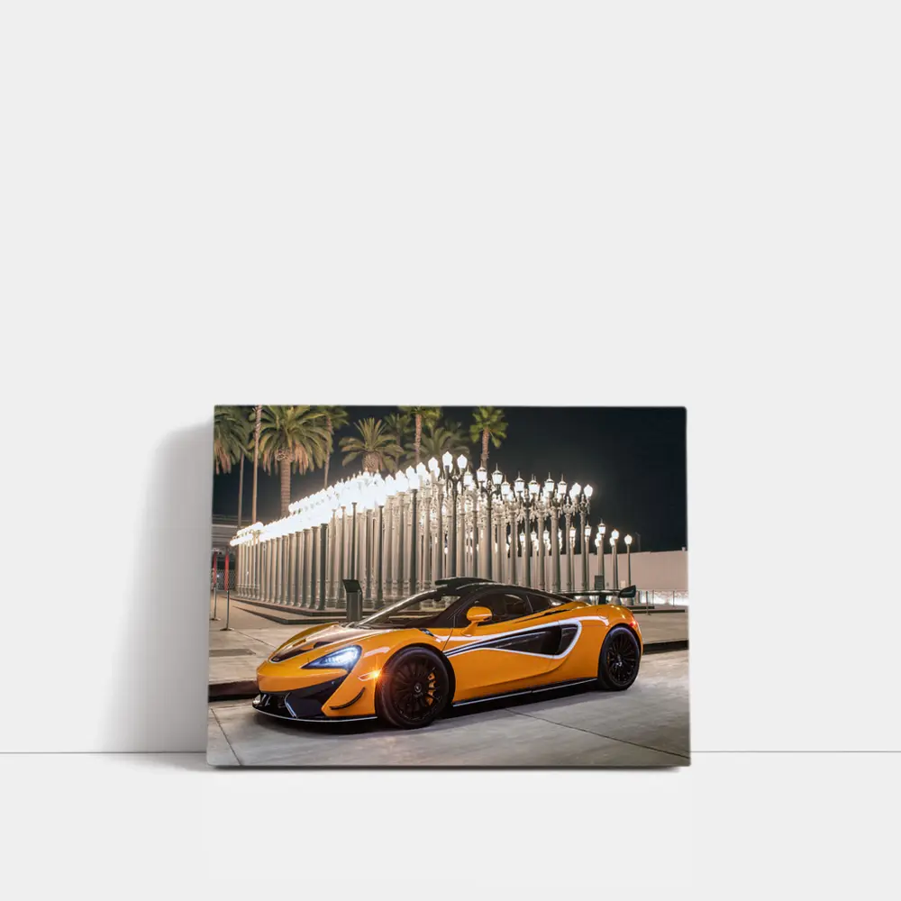 McLaren 570S Orange Night City Lights – Wall Art