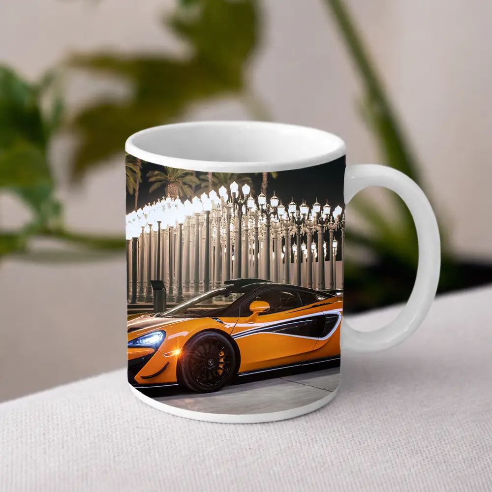 McLaren 570S Orange Night City Lights – Mugs