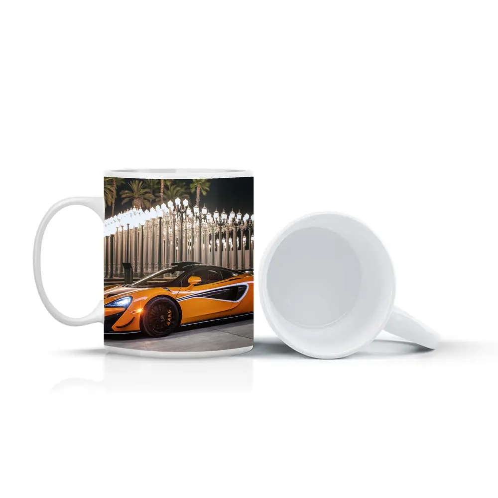 McLaren 570S Orange Night City Lights – Mugs