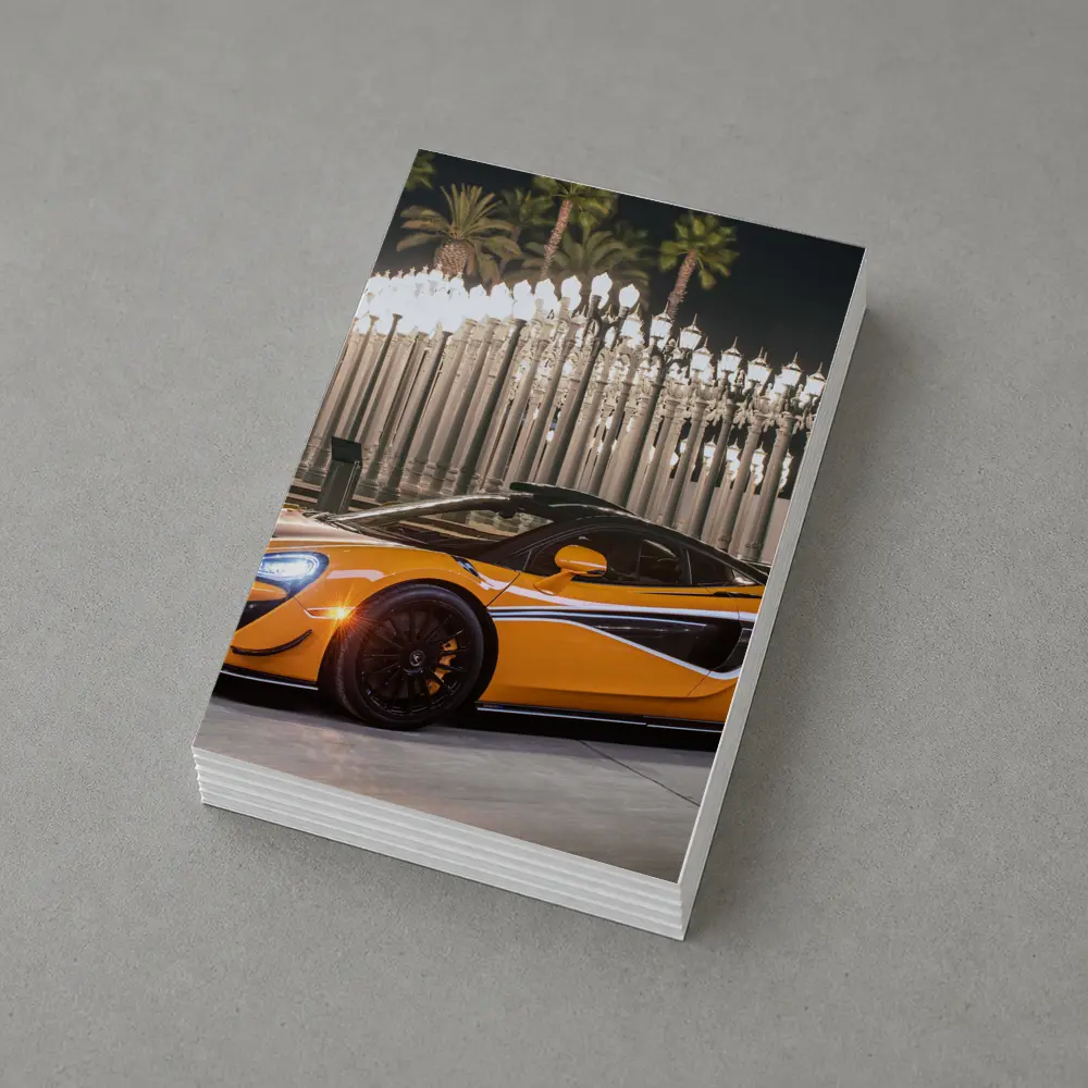 McLaren 570S Orange Night City Lights – Postcards