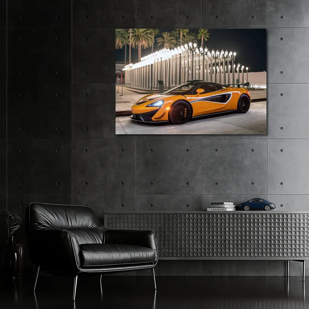 McLaren 570S Orange Night City Lights – Wall Art
