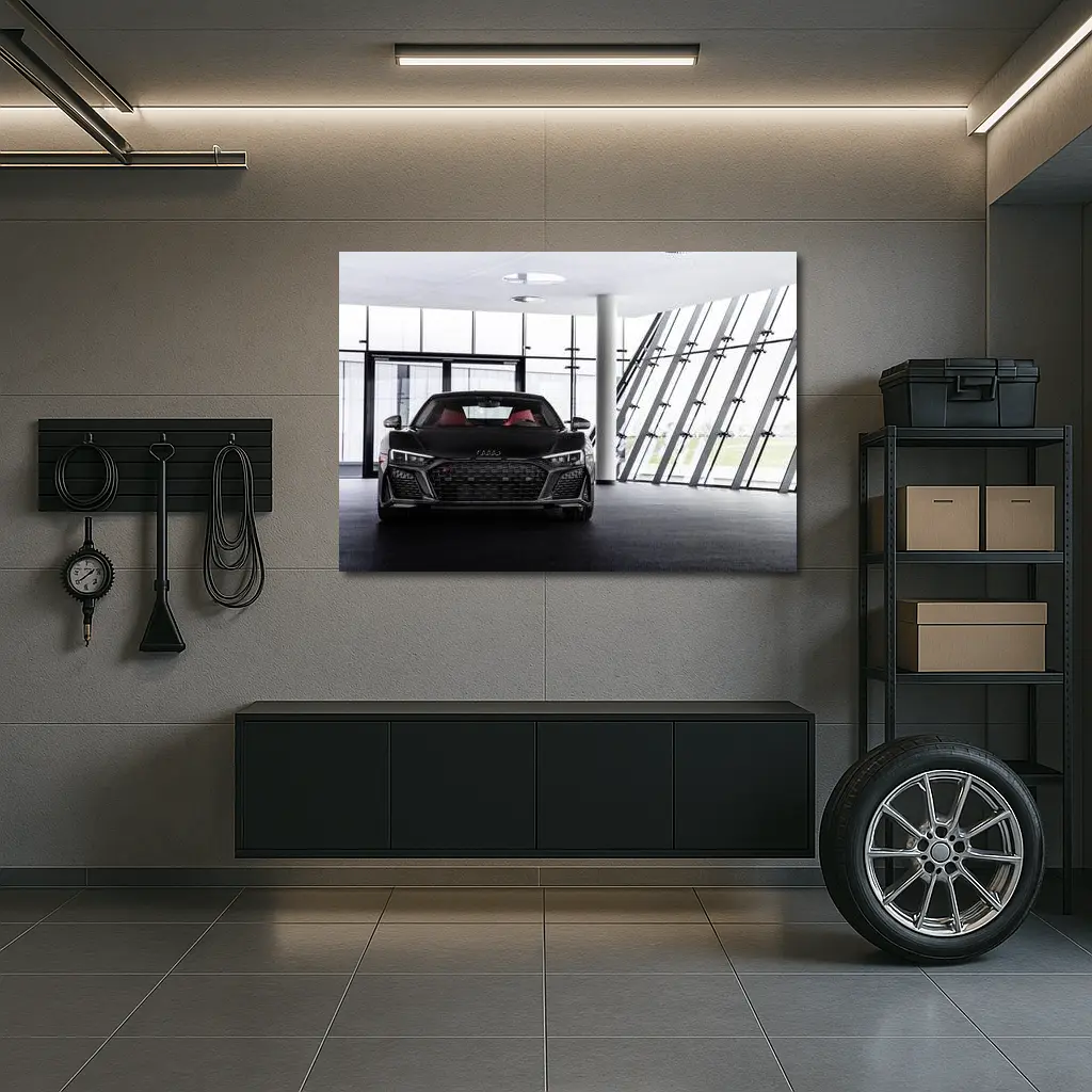 Audi R8 Black Supercar Indoor Showroom – Wall Art