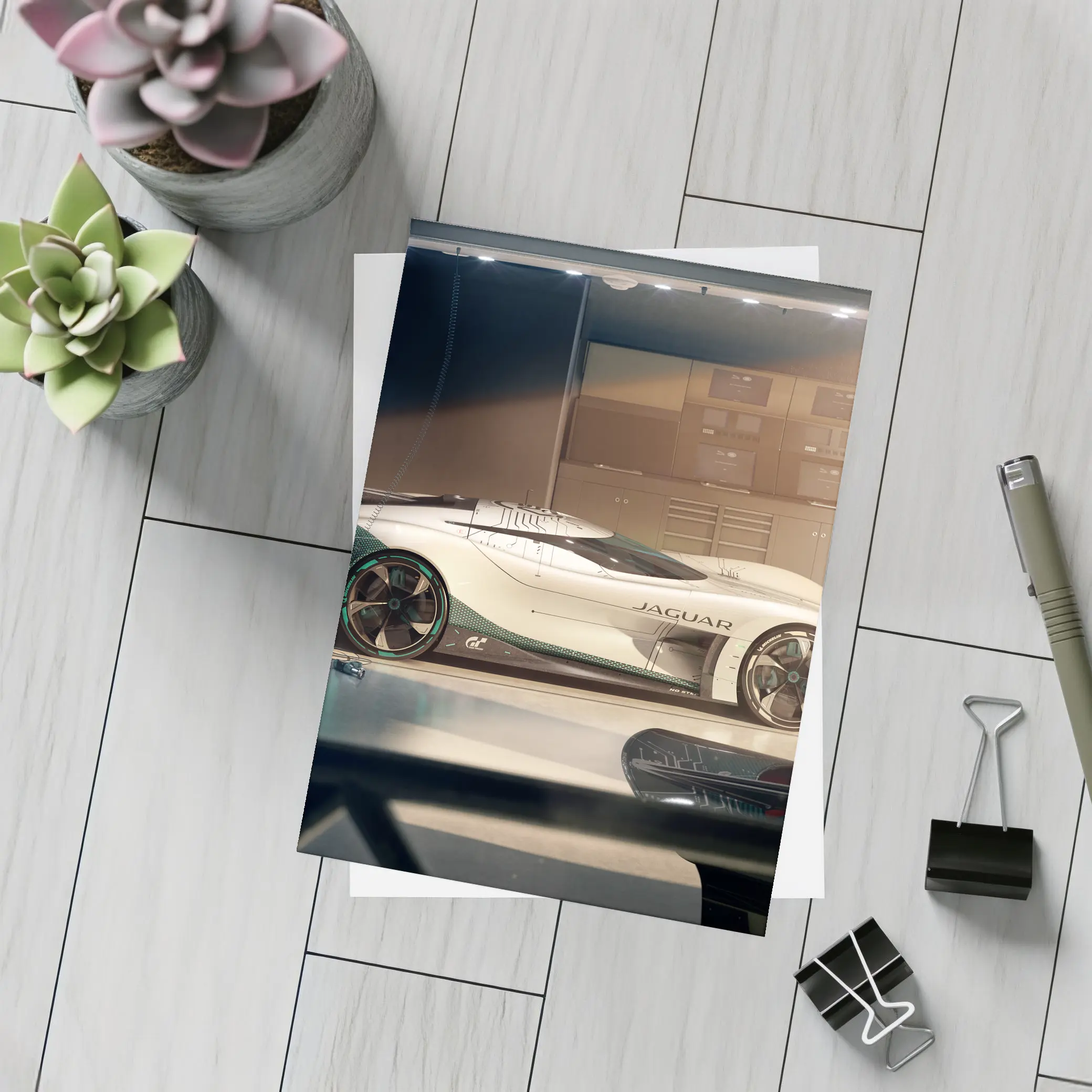 Jaguar Vision Gran Turismo Concept Car Garage – Postcards