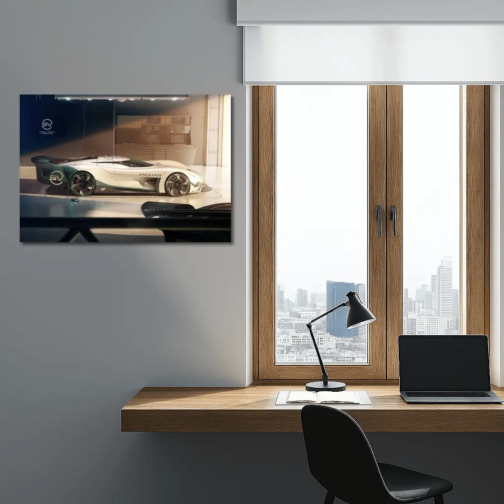 Jaguar Vision Gran Turismo Concept Car Garage – Wall Art