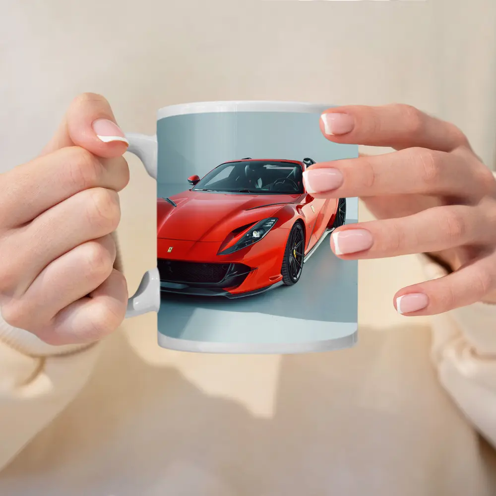 Ferrari 812 Superfast Red Studio Shot – Mugs
