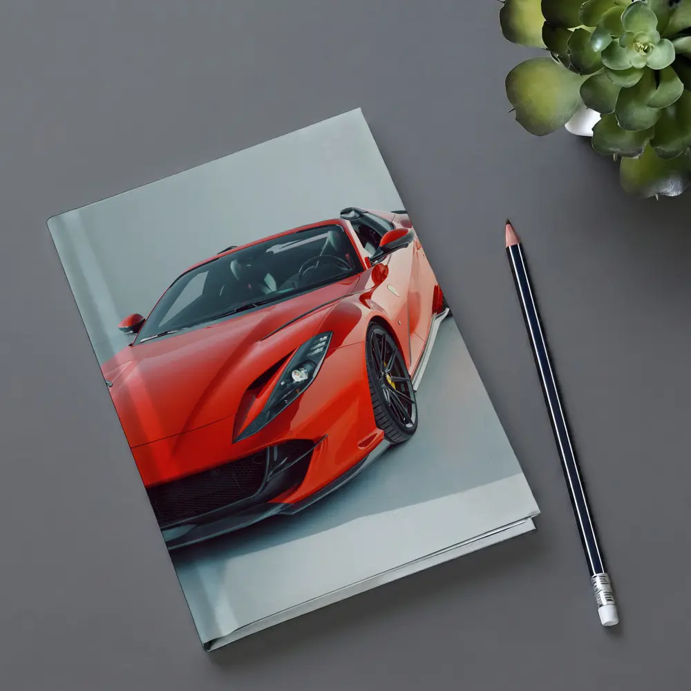 Ferrari 812 Superfast Red Studio Shot – Notebooks