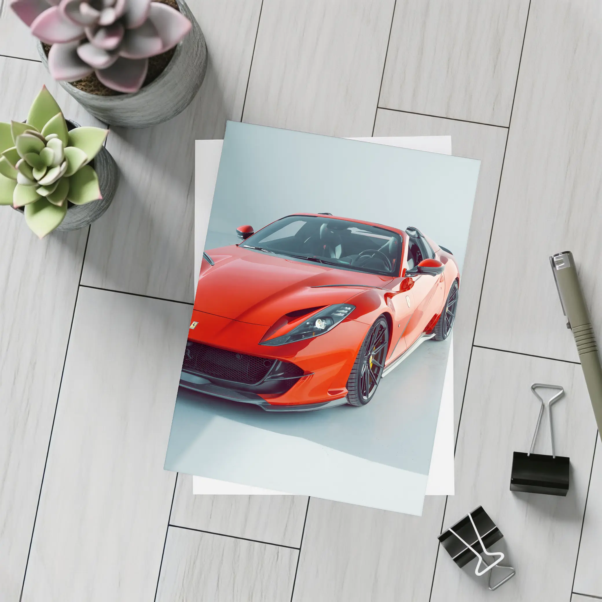 Ferrari 812 Superfast Red Studio Shot – Postcards