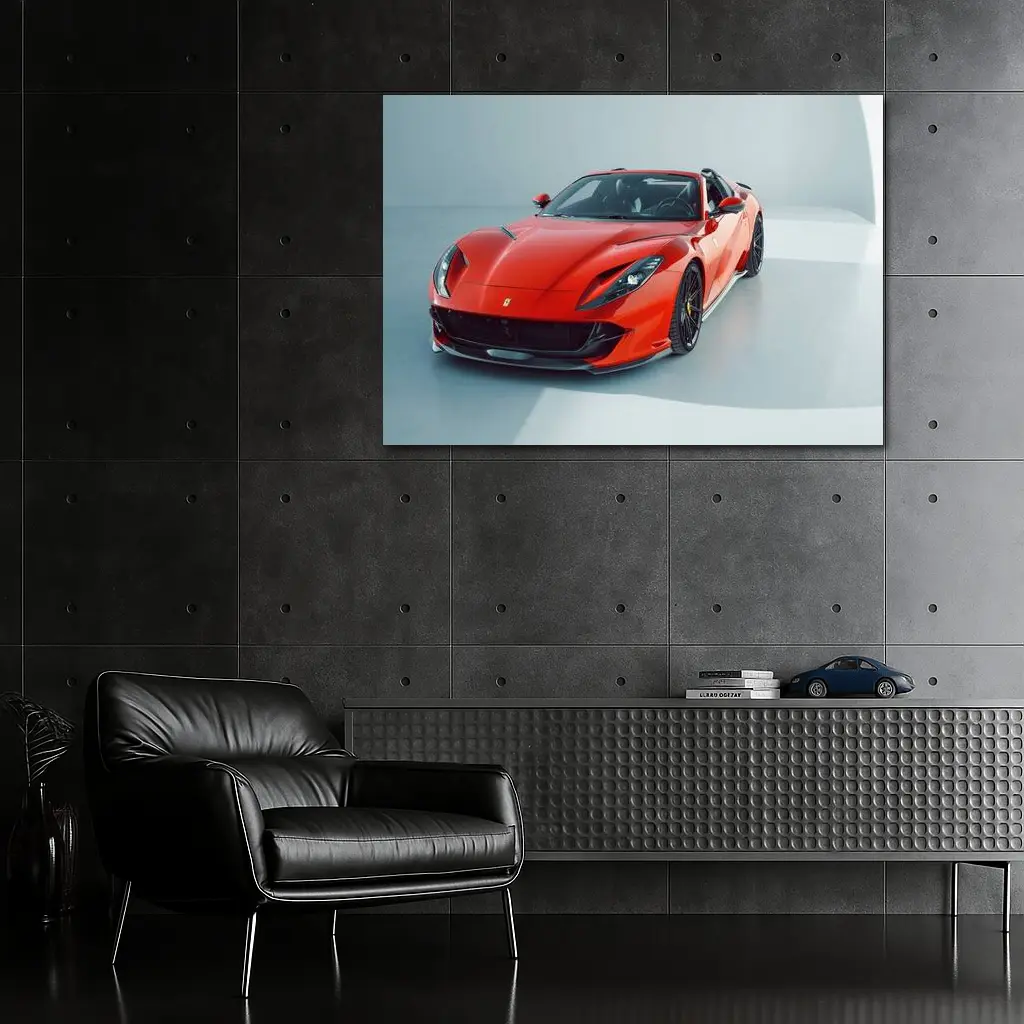 Ferrari 812 Superfast Red Studio Shot – Wall Art