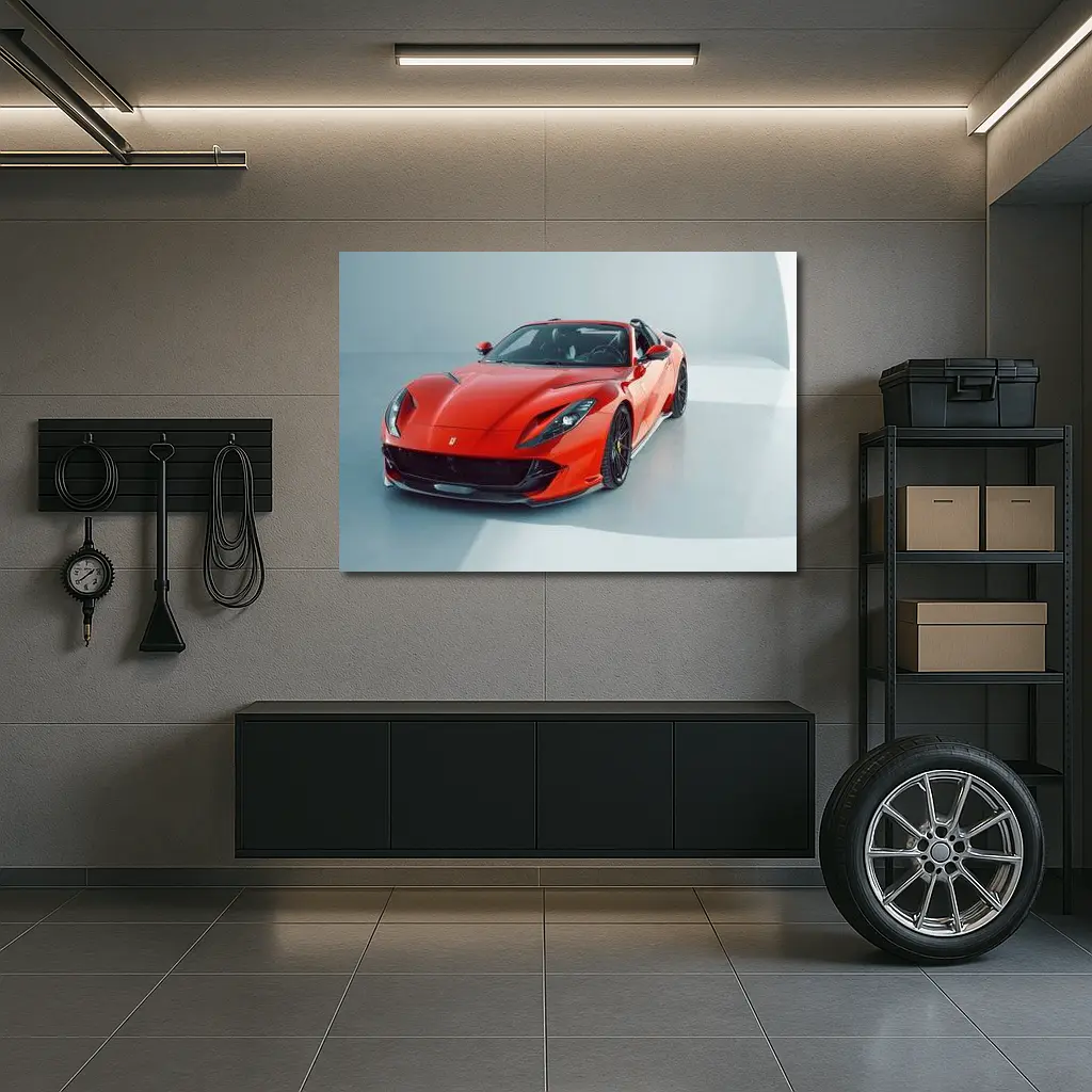 Ferrari 812 Superfast Red Studio Shot – Wall Art