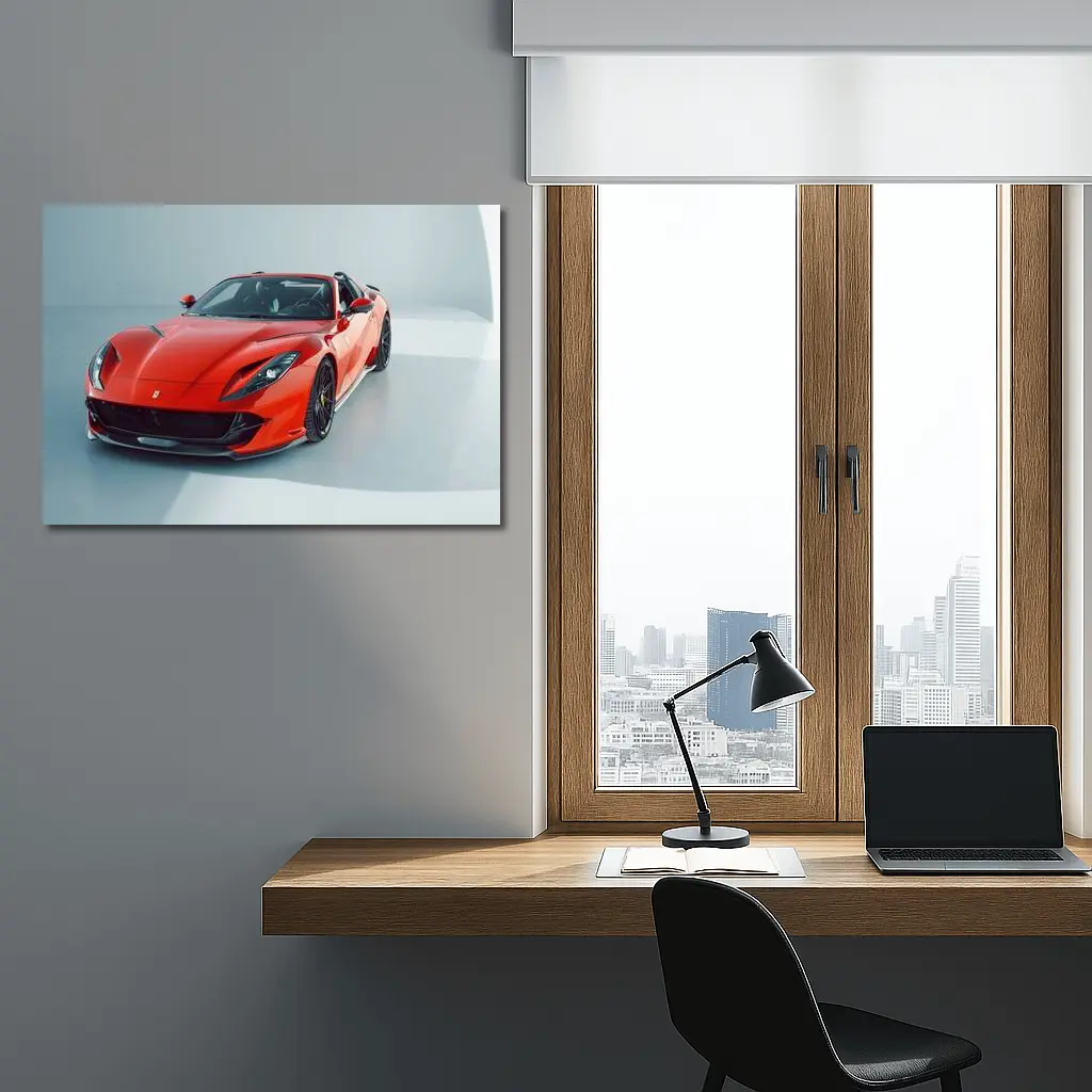 Ferrari 812 Superfast Red Studio Shot – Wall Art