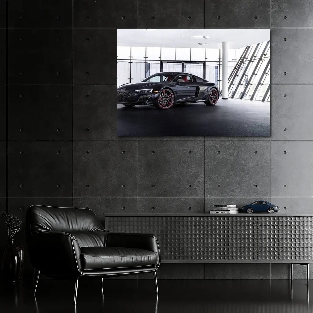 Audi R8 Black Supercar Indoor Showroom – Wall Art
