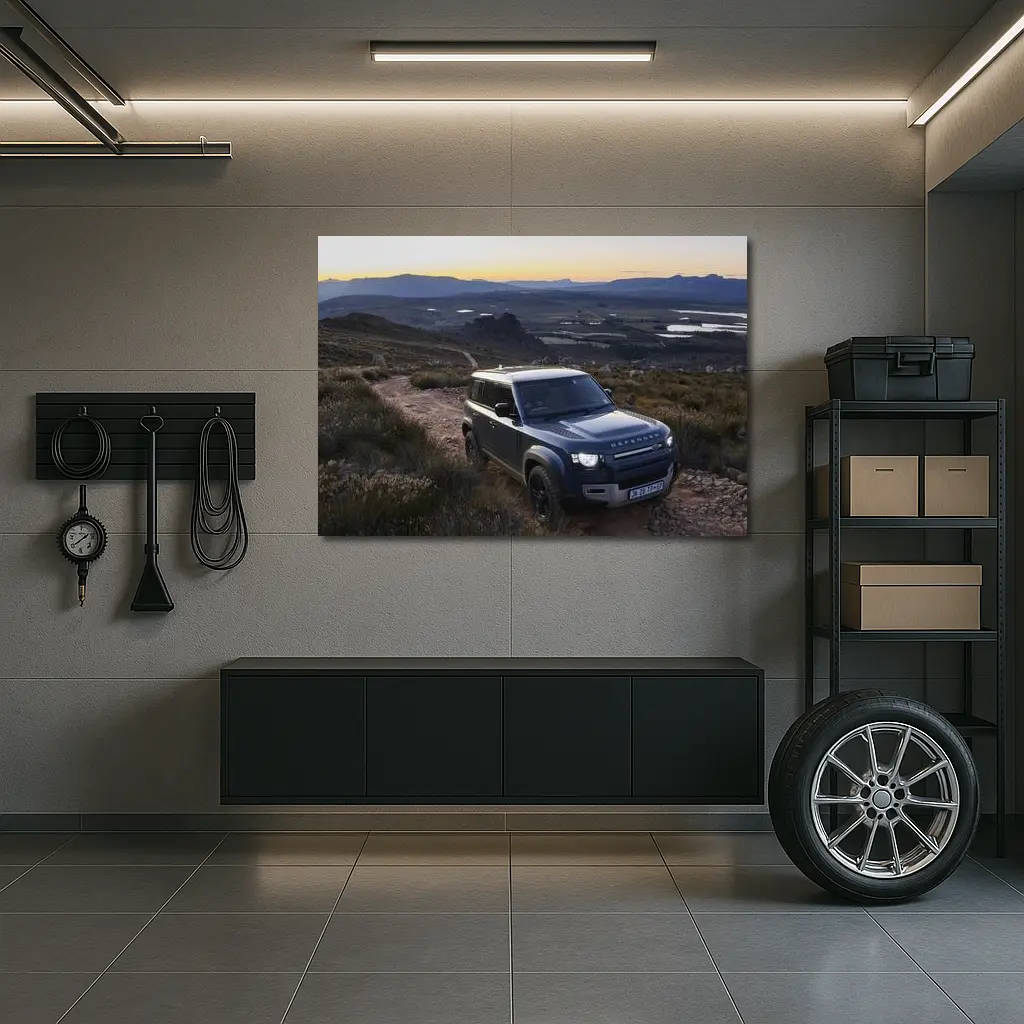 Land Rover Defender on Rocky Mountain Trail – Wall Art