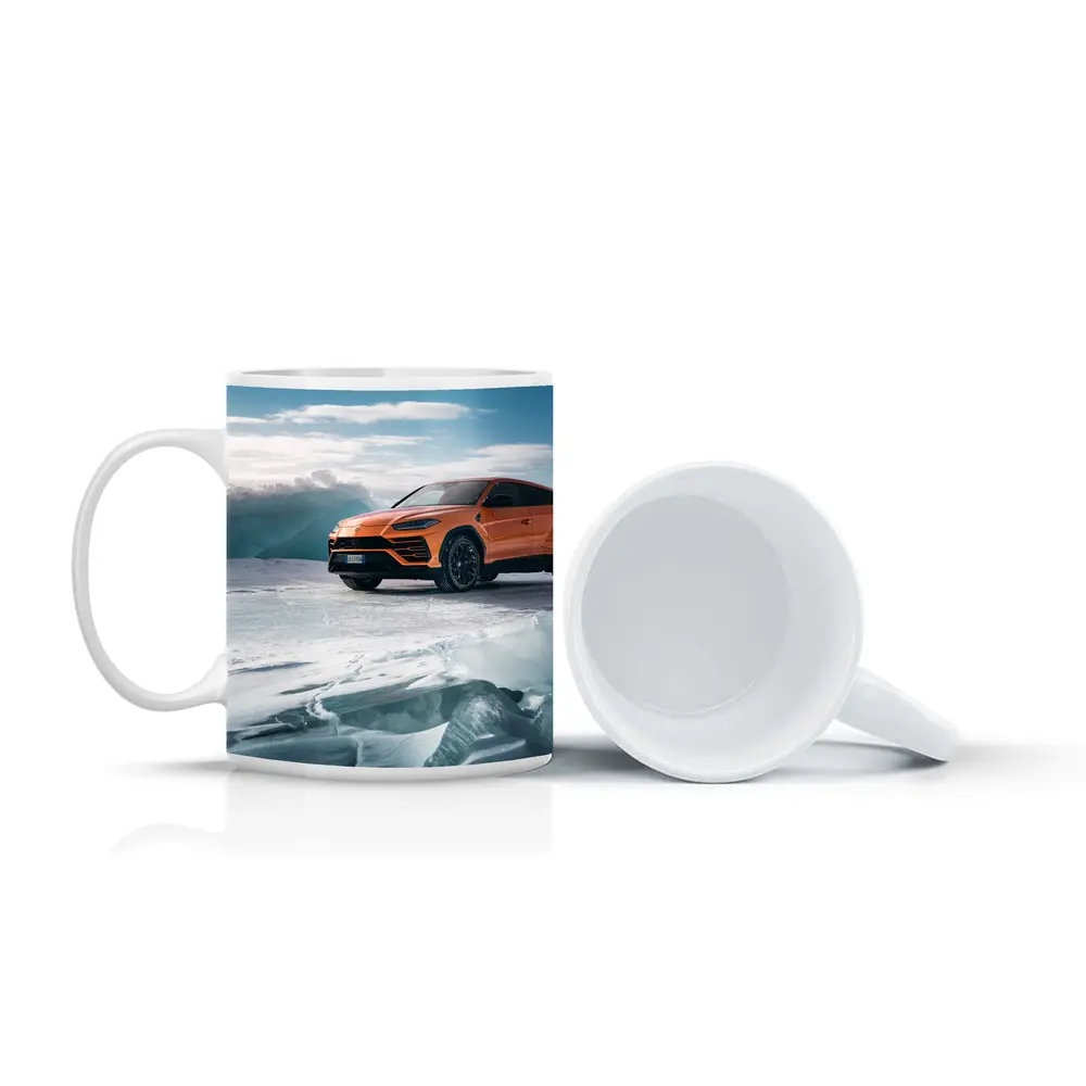 Lamborghini Urus Orange SUV On Ice – Mugs