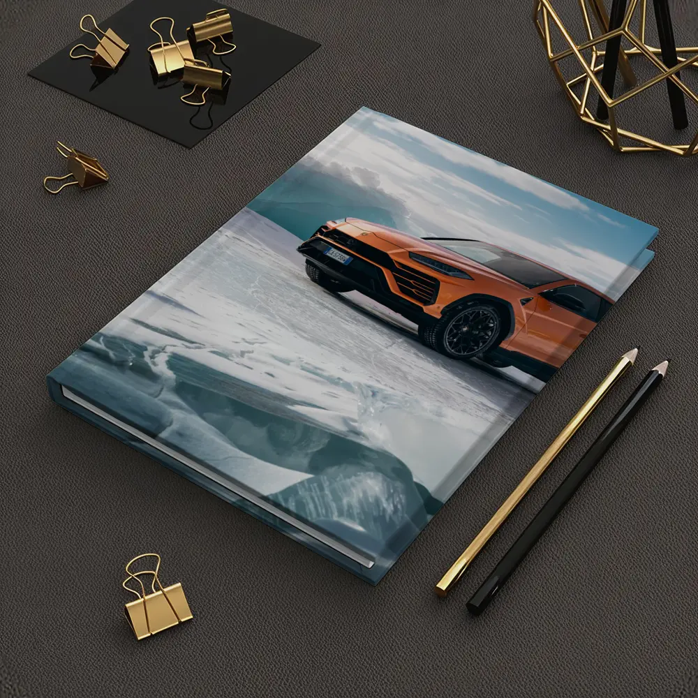 Lamborghini Urus Orange SUV On Ice – Notebooks