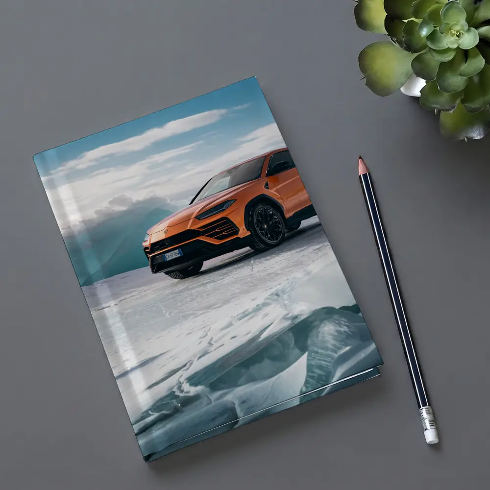 Lamborghini Urus Orange SUV On Ice – Notebooks