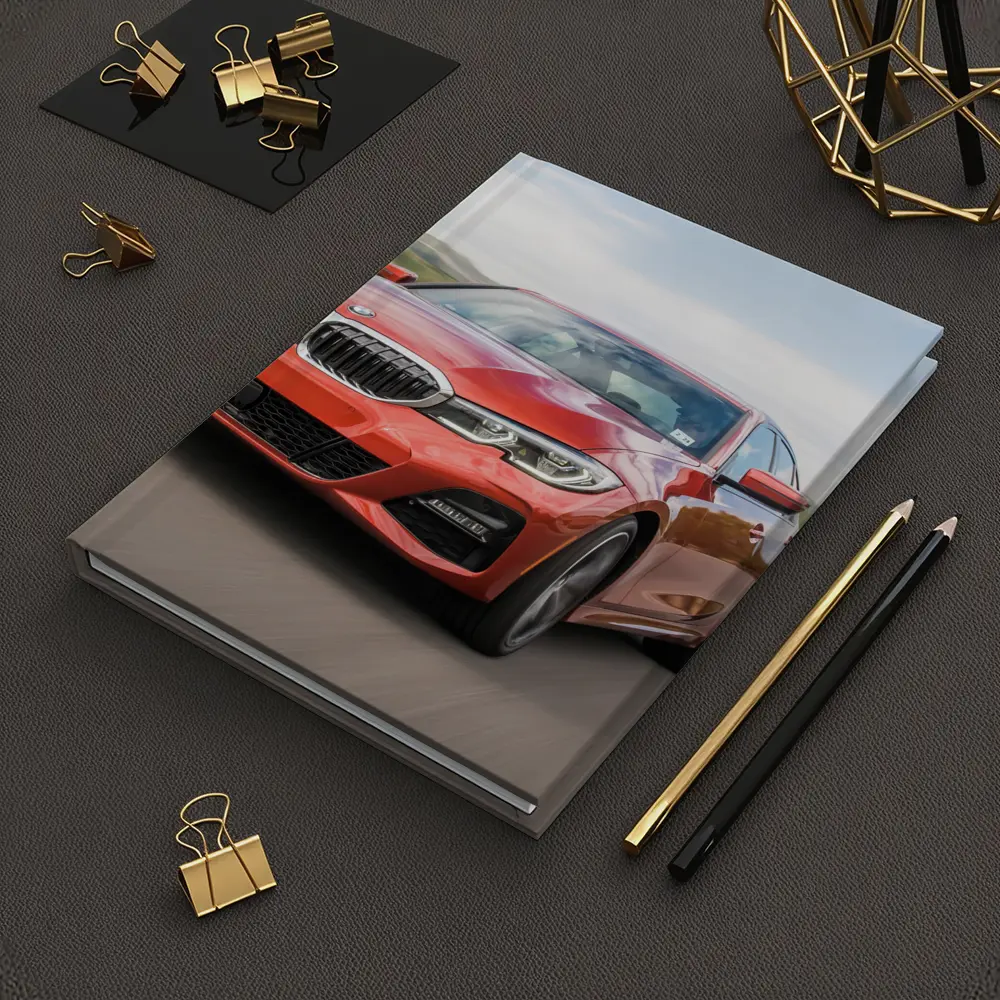 BMW 3 Series Red Sedan On Road – Notebooks