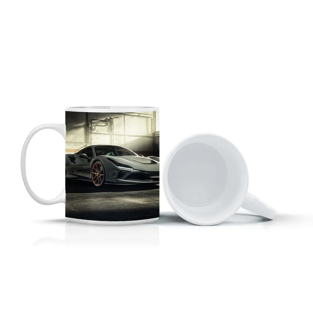 Ferrari F8 Tributo Gray Garage Setting – Mugs