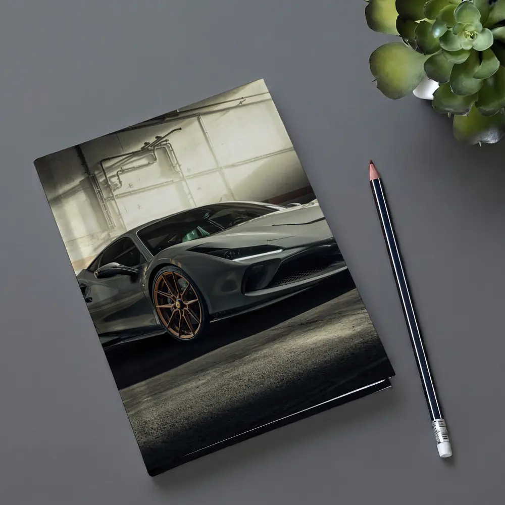 Ferrari F8 Tributo Gray Garage Setting – Notebooks