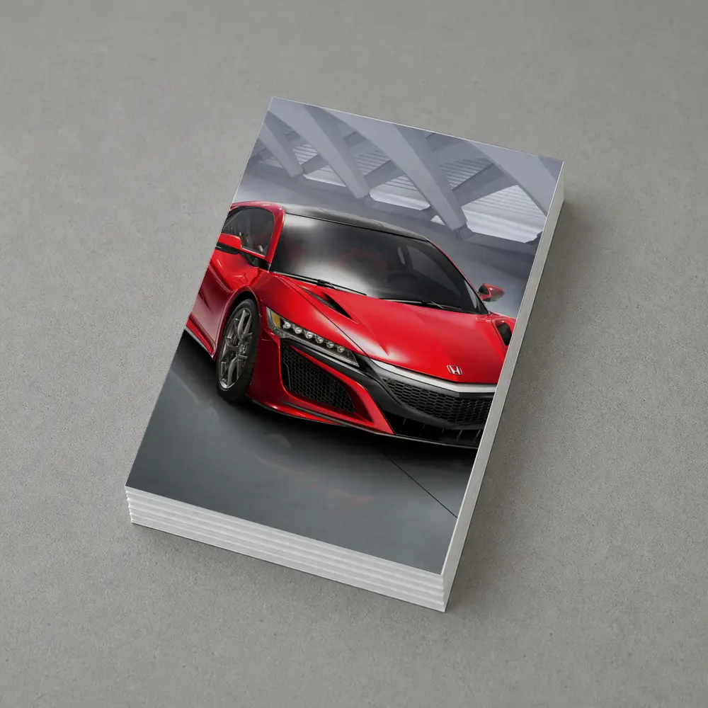 Acura NSX Red Supercar Studio Setting – Postcards