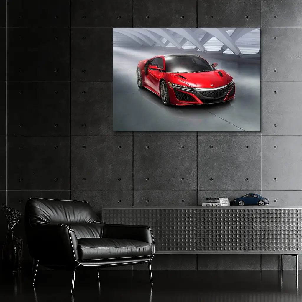 Acura NSX Red Supercar Studio Setting – Wall Art