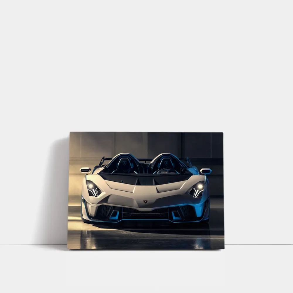 Lamborghini Aventador White Supercar Front View – Wall Art