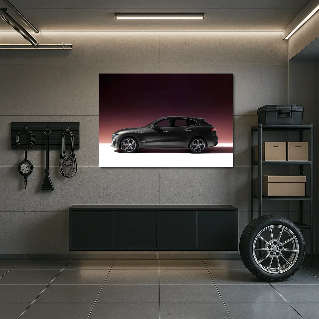 Maserati Levante Dark Gray Studio Profile – Wall Art