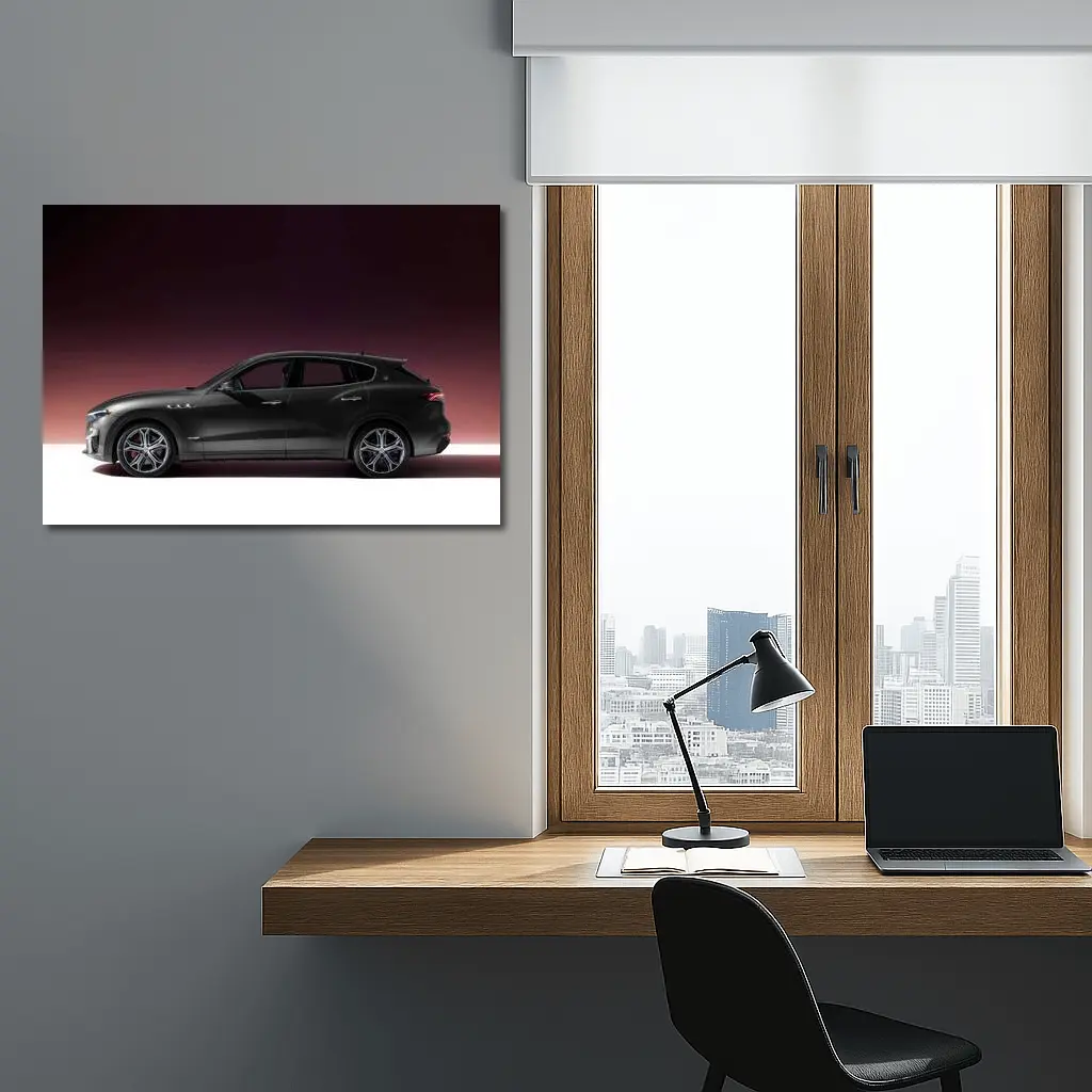 Maserati Levante Dark Gray Studio Profile – Wall Art