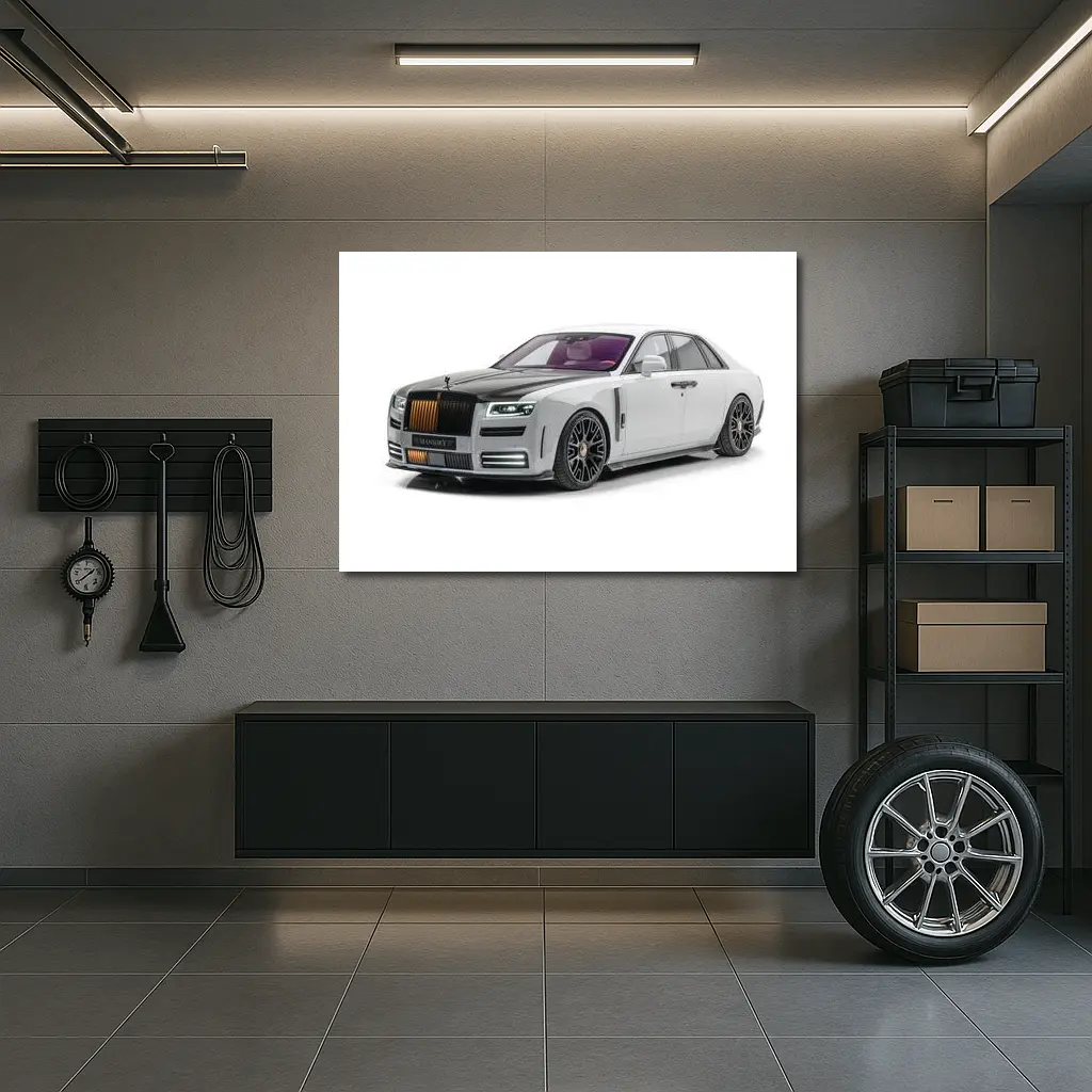 Mansory Rolls Royce Ghost White Luxury Sedan – Wall Art