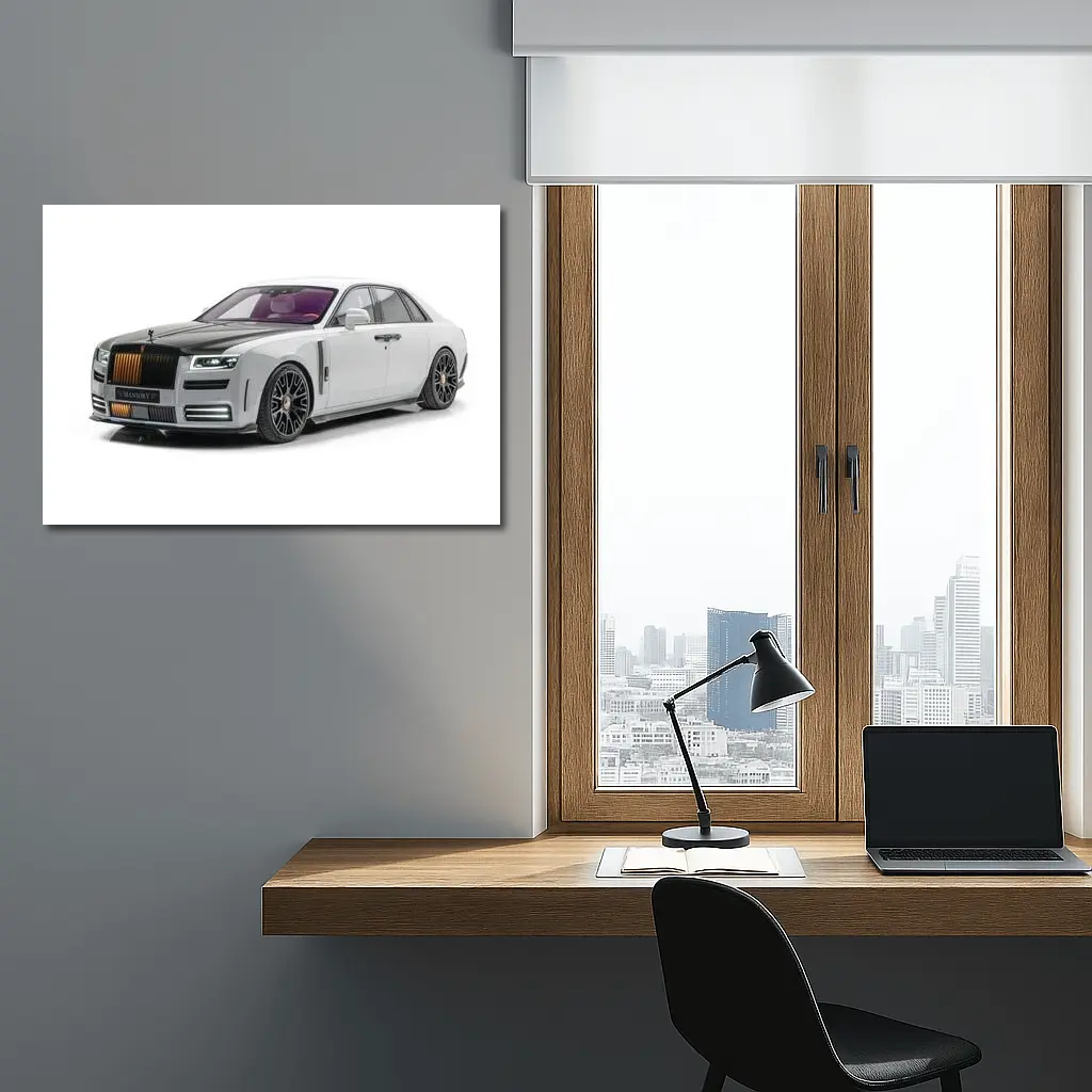 Mansory Rolls Royce Ghost White Luxury Sedan – Wall Art