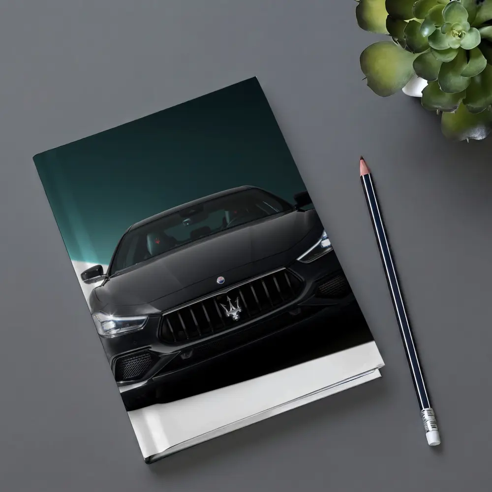 Maserati Ghibli Black Front Studio Shot – Notebooks