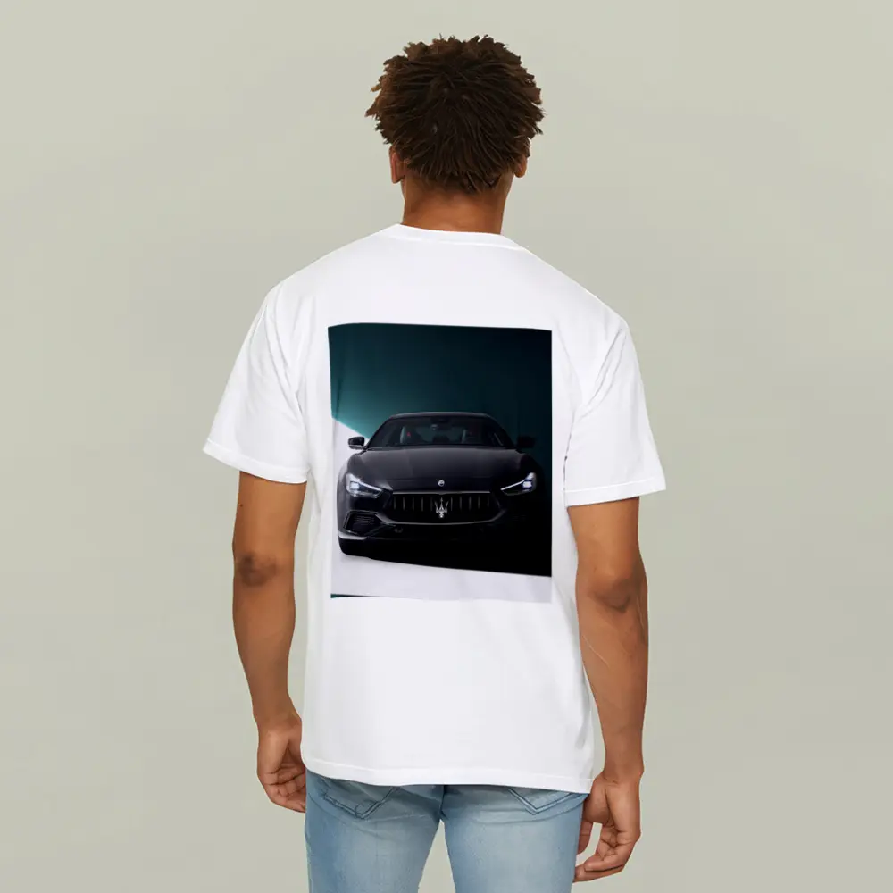 Maserati Ghibli Black Front Studio Shot – T-Shirts