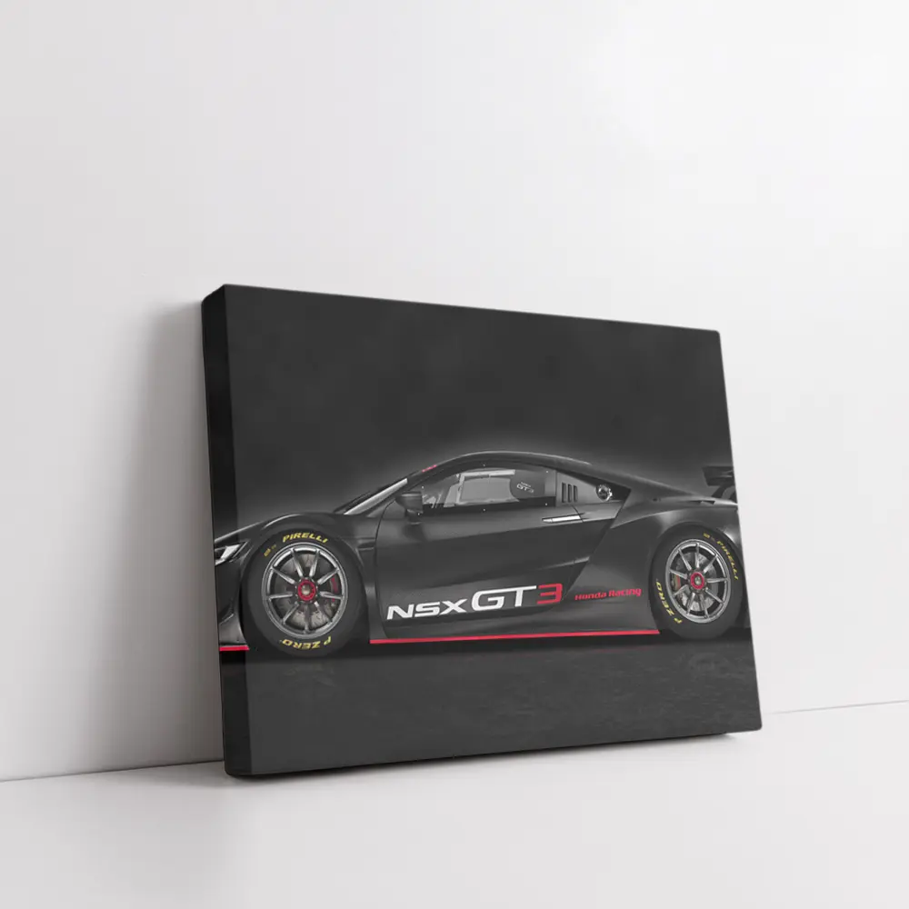 Acura NSX GT3 Honda Racing Dark Background – Wall Art