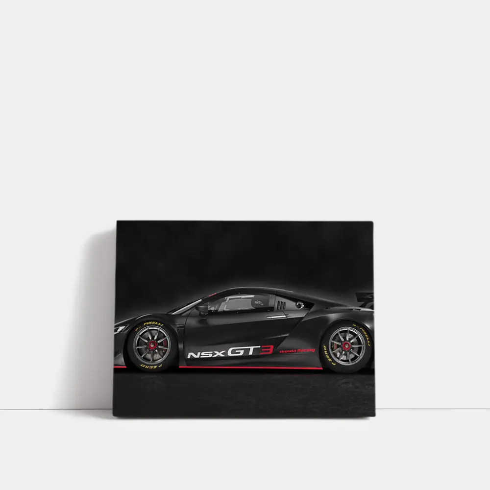 Acura NSX GT3 Honda Racing Dark Background – Wall Art