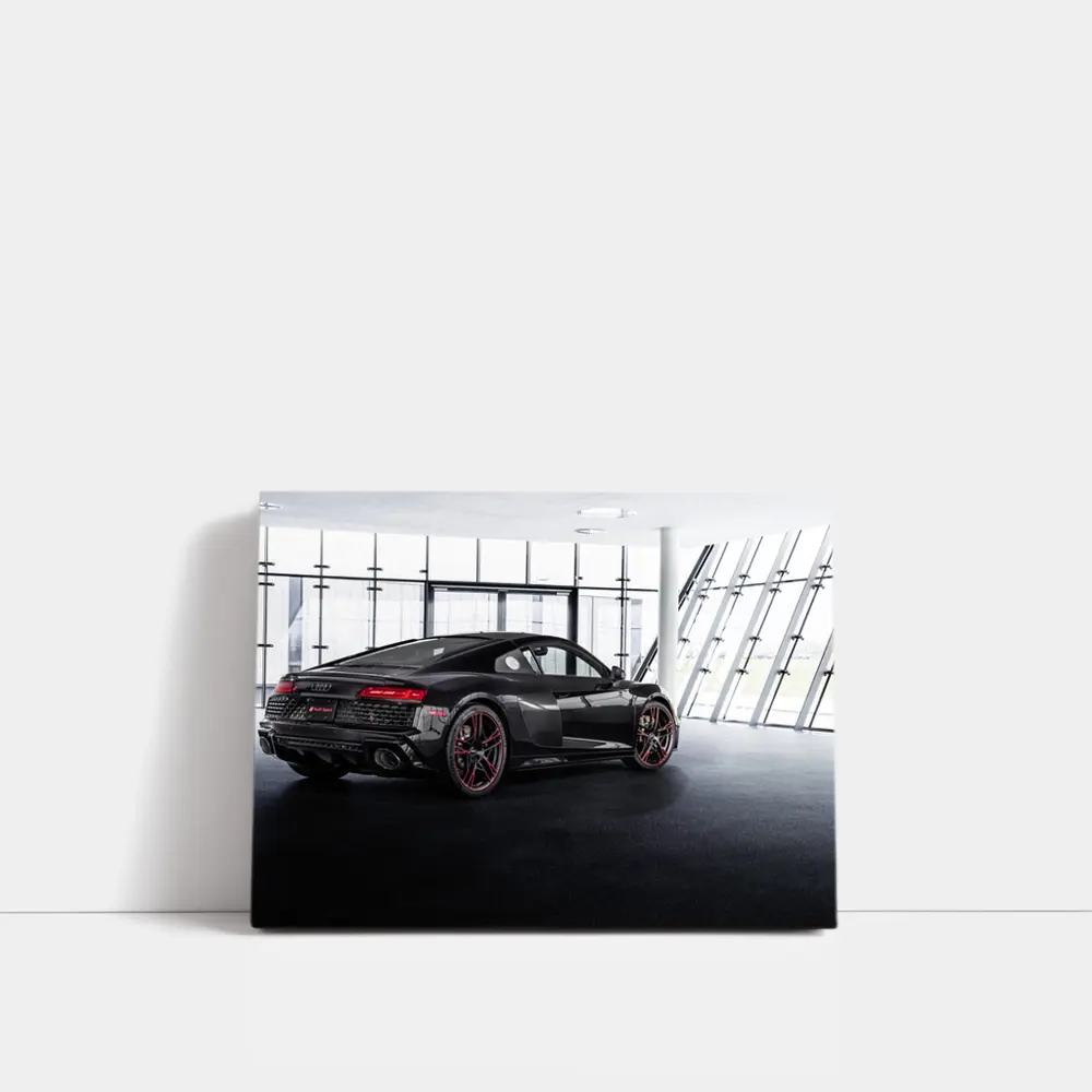 Audi R8 Black Coupe Indoor Showroom – Wall Art