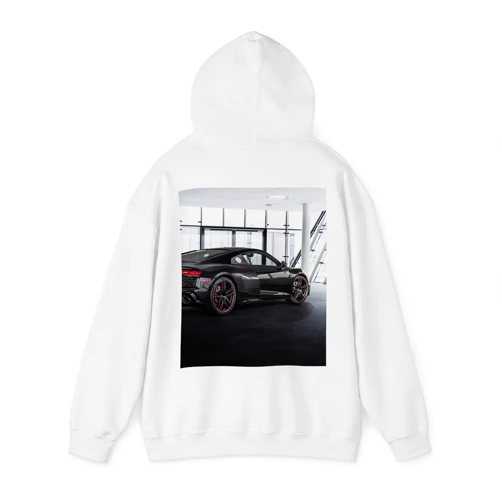 Audi R8 Black Coupe Indoor Showroom – Hoodies