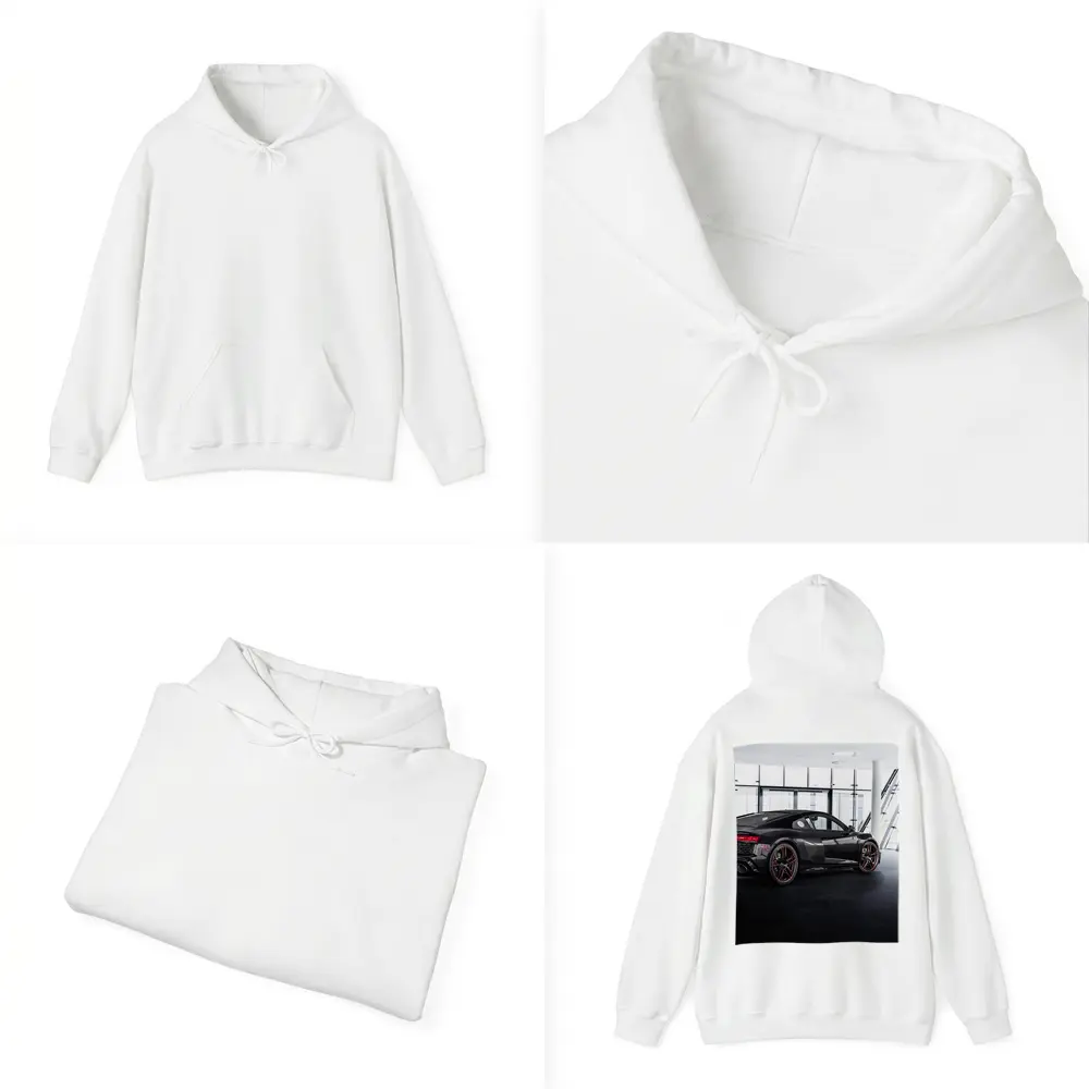 Audi R8 Black Coupe Indoor Showroom – Hoodies