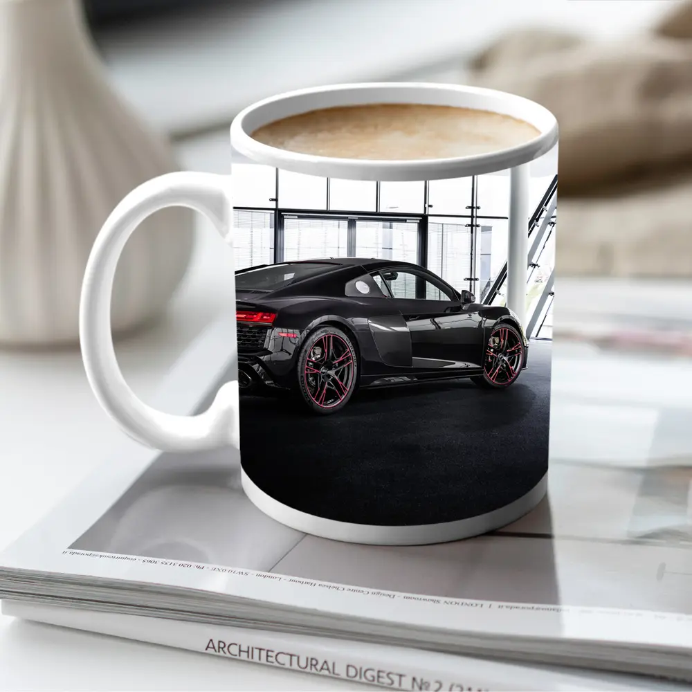 Audi R8 Black Coupe Indoor Showroom – Mugs