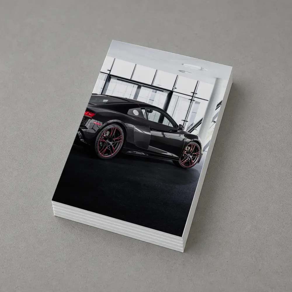 Audi R8 Black Coupe Indoor Showroom – Postcards