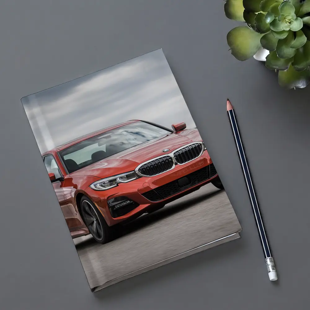 BMW 3 Series Red Sedan On Road – Notebooks