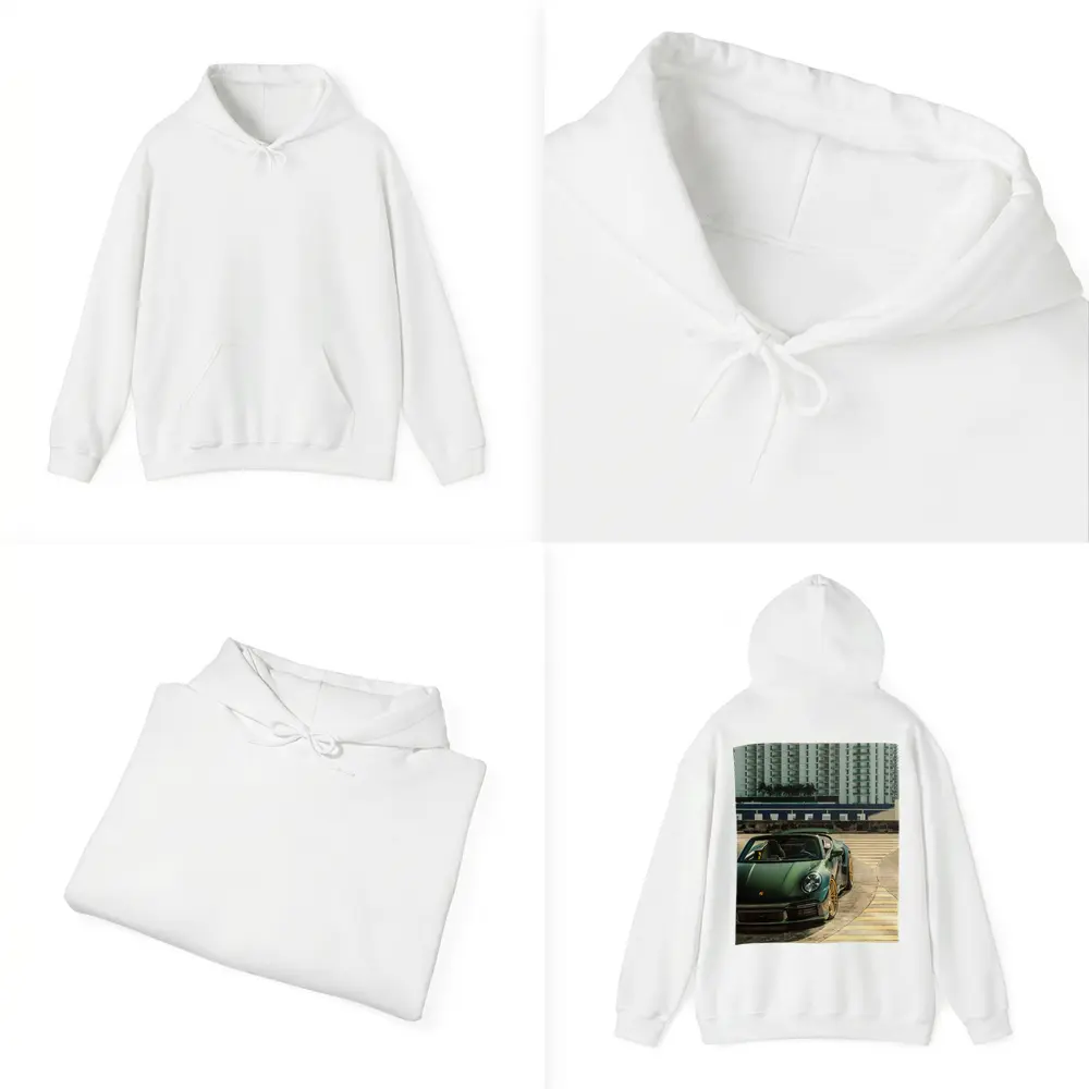 Porsche 911 Green City Waterfront Parking – Hoodies