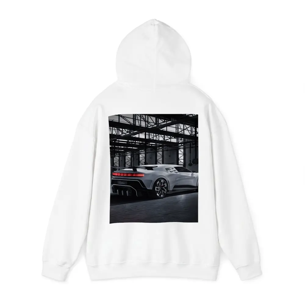 Bugatti Centodieci Silver Hypercar Industrial Warehouse – Hoodies